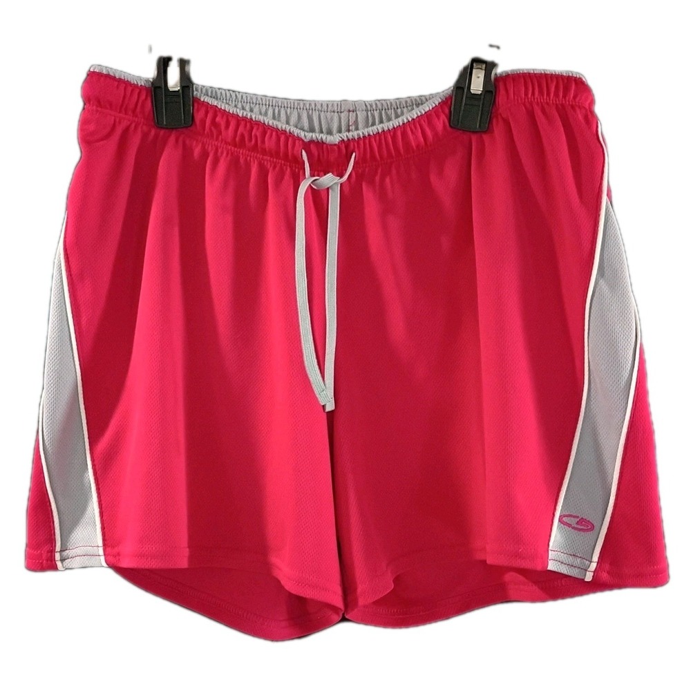 Vintage C9 Champion Athletic Women's‎ Basic Shorts Pink Gray Elastic Size Small